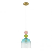 Murano lampa wisząca 1x5W IP20 złoty/zielony/różowy/niebieski
